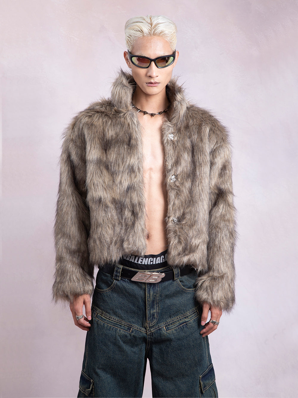 【24s Dec.】Eco-friendly Fur Short Vintage Plush Jacket ArtsKoreanMan