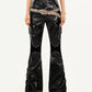 【25s Jan.】Hot Girl High Waist Slim Flared PU Leather Pants