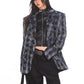 【24s Nov.】Niche Flame Flocked Plaid Suit Jacket ArtsKoreanMan