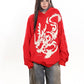 【24s February.】Dragon Pattern Cutout Hooded Sweatshirt