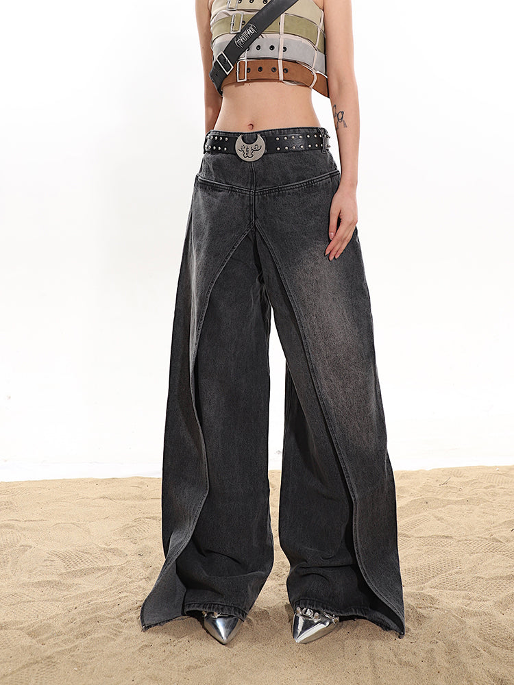 【24s January.】Fake Two-piece High-end Hot Girl Jeans Skirt ArtsKoreanMan