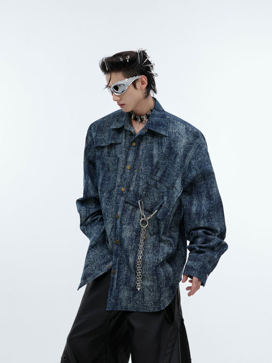 【24s Sep.】Deconstructed Distressed Gradient Vintage Shirt