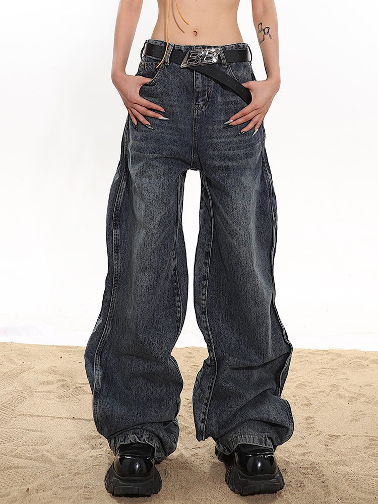 【24s January.】Deconstructed Vintage Blue Silhouette Jeans