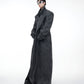 【24s Nov.】Niche Plush Silhouette Wide Shoulder Wool Coat