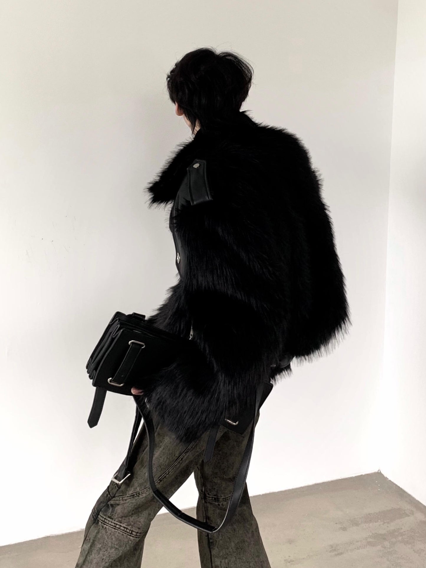 【25s Mar.】 Black Mink Fur Plush Jacket