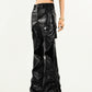 【25s Jan.】Hot Girl High Waist Slim Flared PU Leather Pants