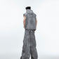 【24s June.】Wasteland Style Sleeveless Vest + Loose Pants Set