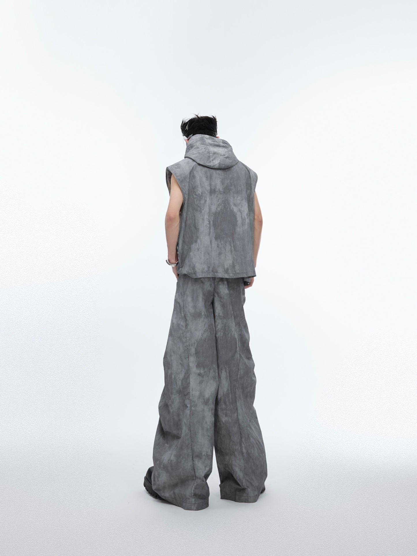 【24s June.】Wasteland Style Sleeveless Vest + Loose Pants Set