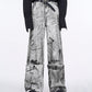 【25s Jan.】High Street White Graffiti Detachable Design Jeans