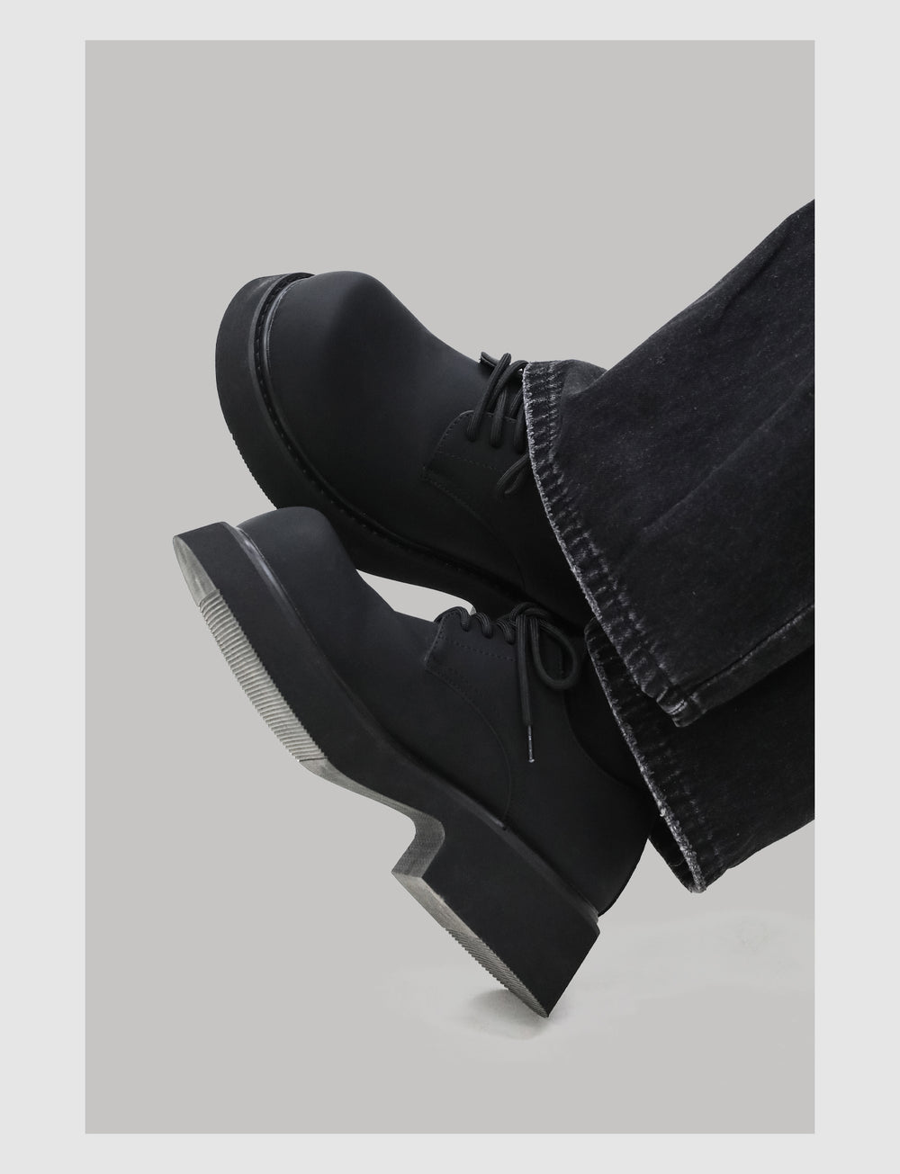 Personality Thick Sole Versatile Big Head Derby Shoes ArtsKoreanMan