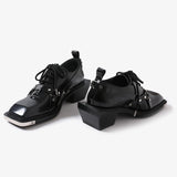 【New】Leather Shoes with Belt ArtsKoreanMan