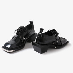【New】Leather Shoes with Belt ArtsKoreanMan