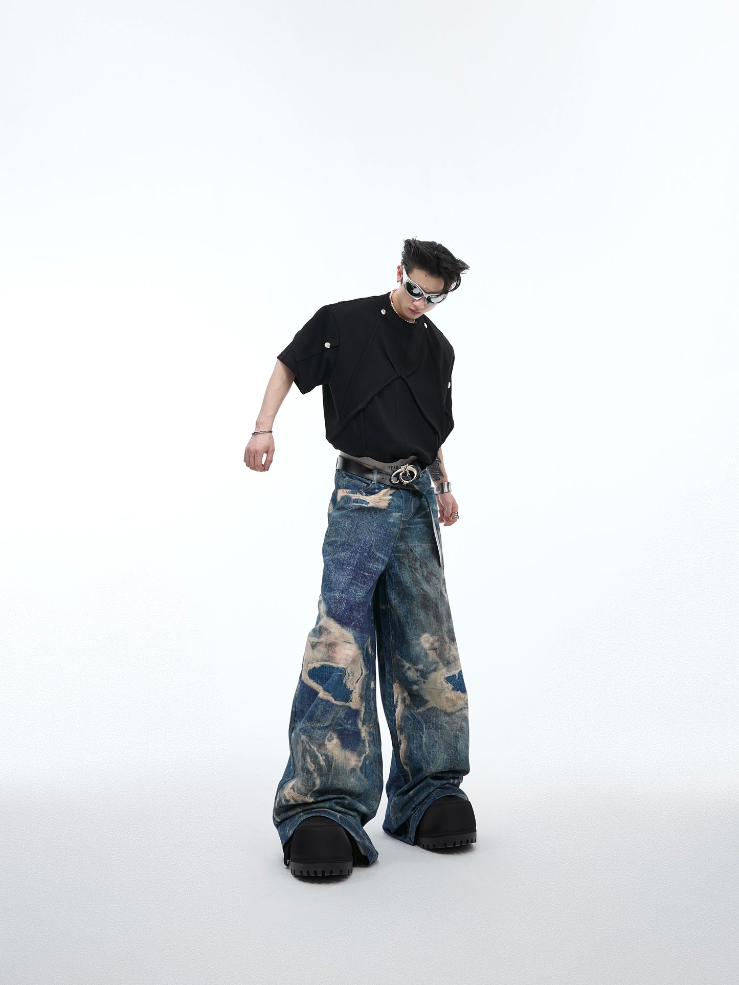 【24s May.】Vintage Digital Print Jeans