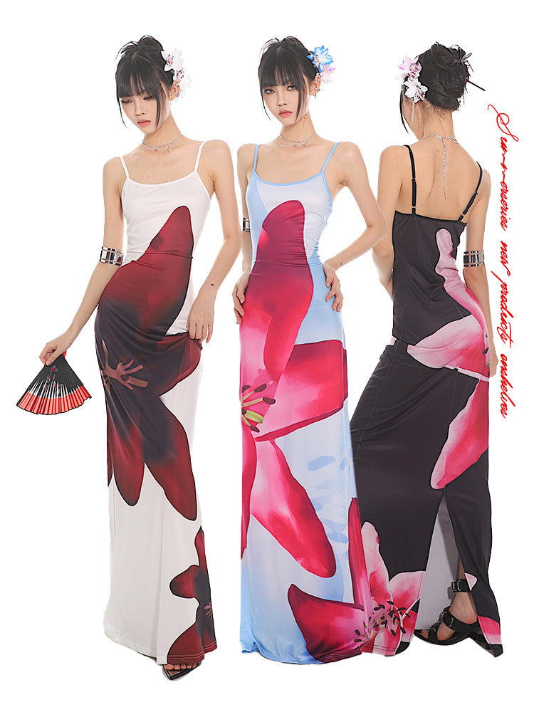 【24s June.】Island Resort Style Floral Print Dress