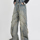 【24s February.】Deconstructed Raw-edge Paneled Bootcut Jeans