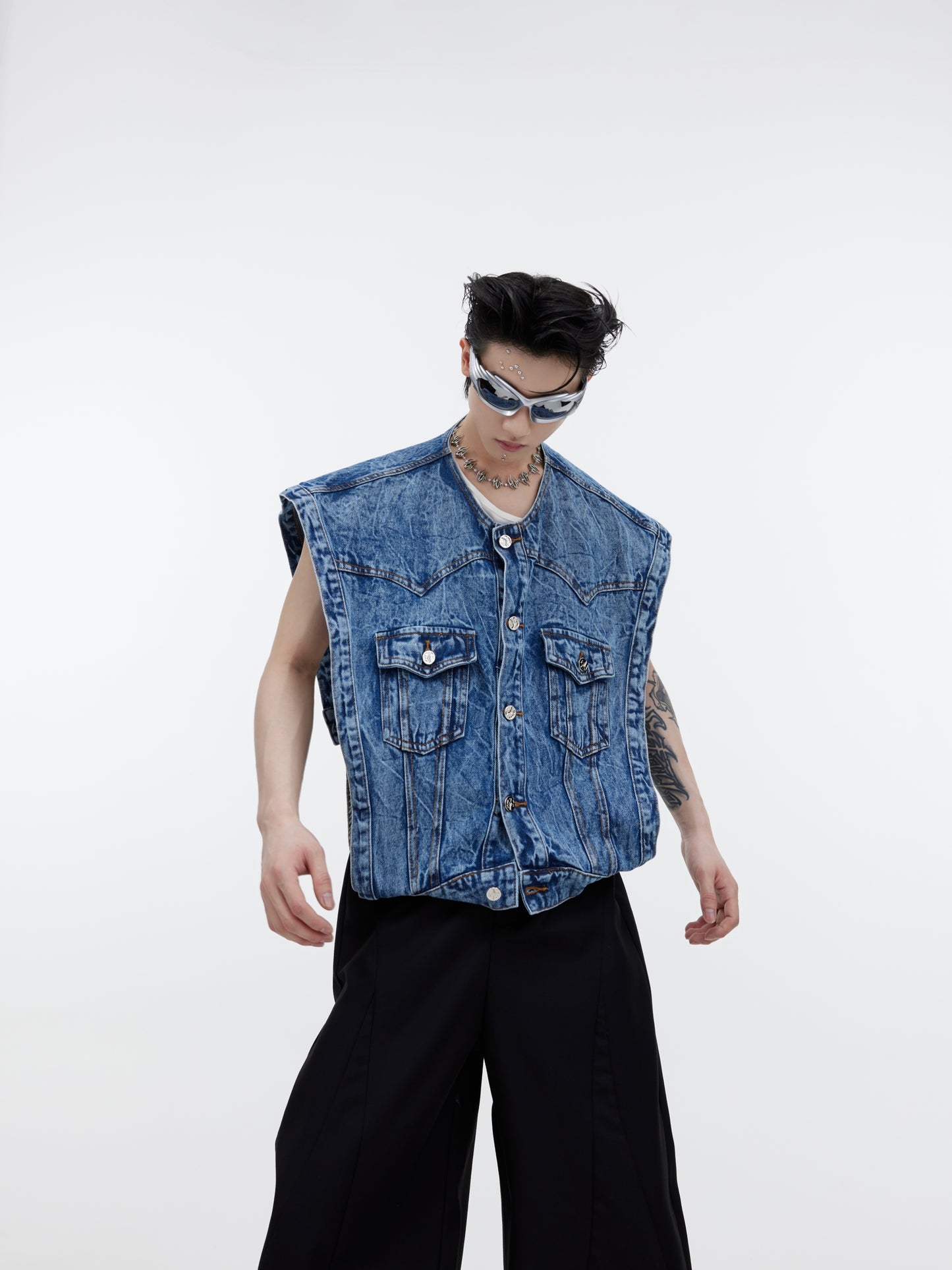 【23s September.】Detachable Two-piece Denim Vest