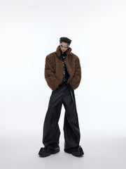 【23s November.】Retro Sherpa Pu Leather Plush Jacket ArtsKoreanMan