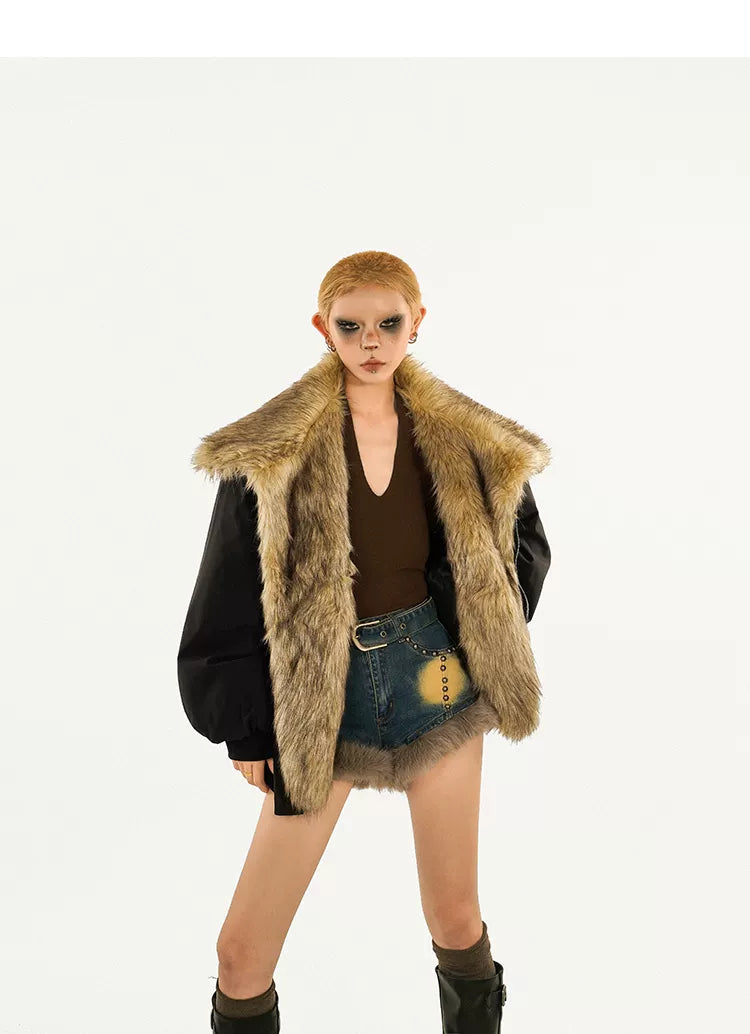 【25s Feb.】Detachable Fur Collar Jacket