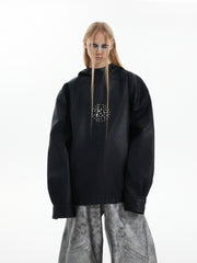 【24s Oct.】Metal Rivet Punk PU Leather Hoodie ArtsKoreanMan