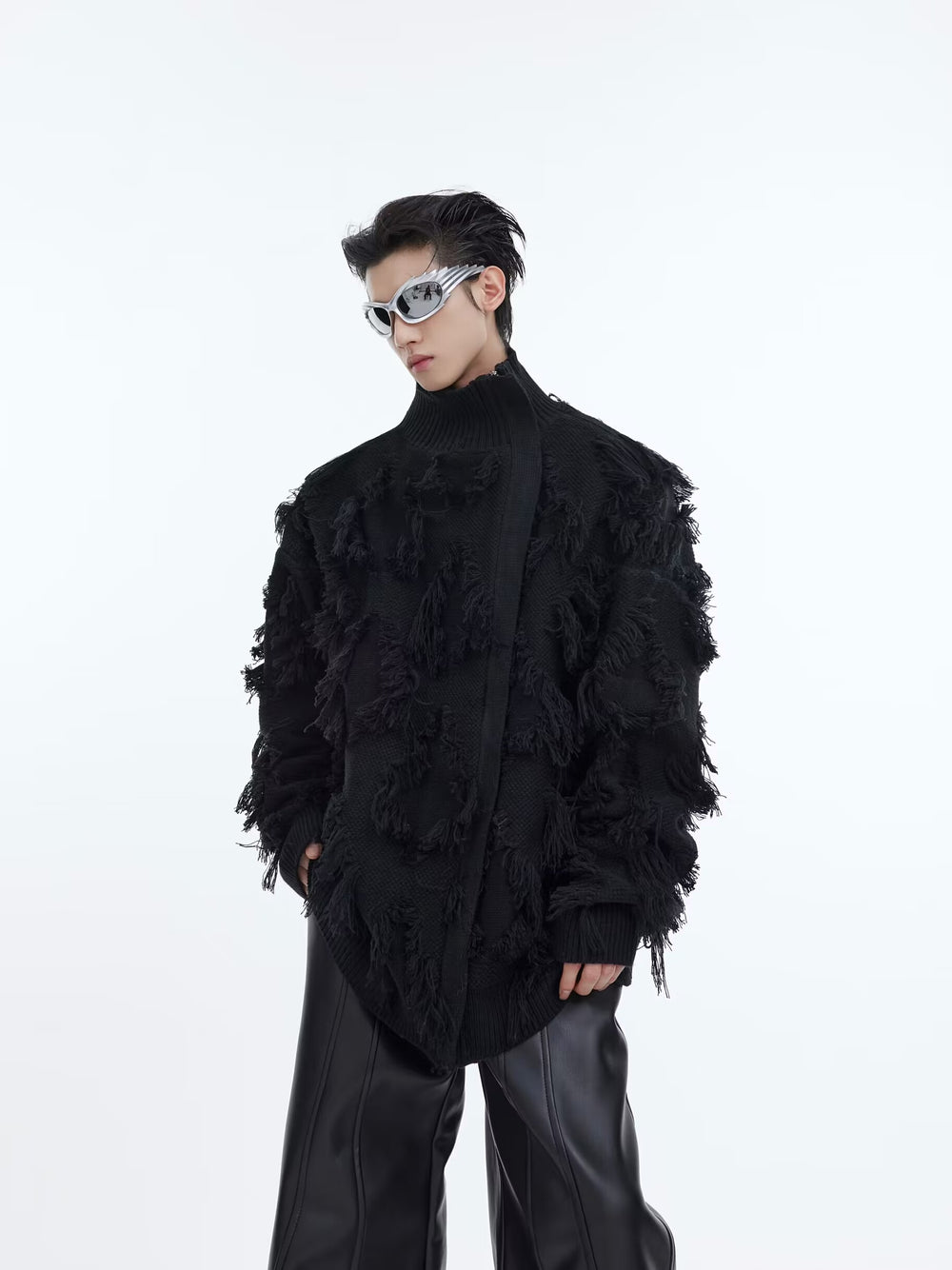 【24s Oct.】Tassel Jacquard Thickened Knitted Sweater ArtsKoreanMan