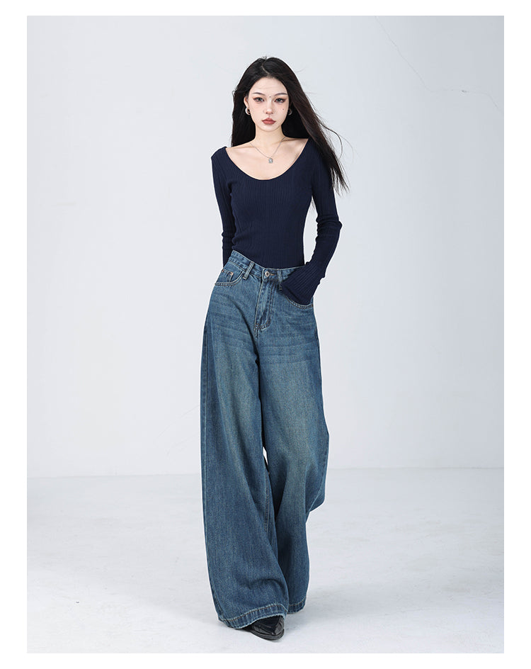 【24s Sep.】American Blue Loose Wide Leg Jeans ArtsKoreanMan