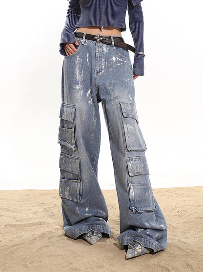 【24s March.】Coated Large Pocket Jeans