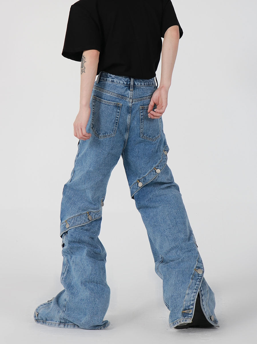 【24s January.】Metal Button Wide-leg Jeans