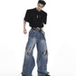 【23s May.】Irregular Cutout Jeans