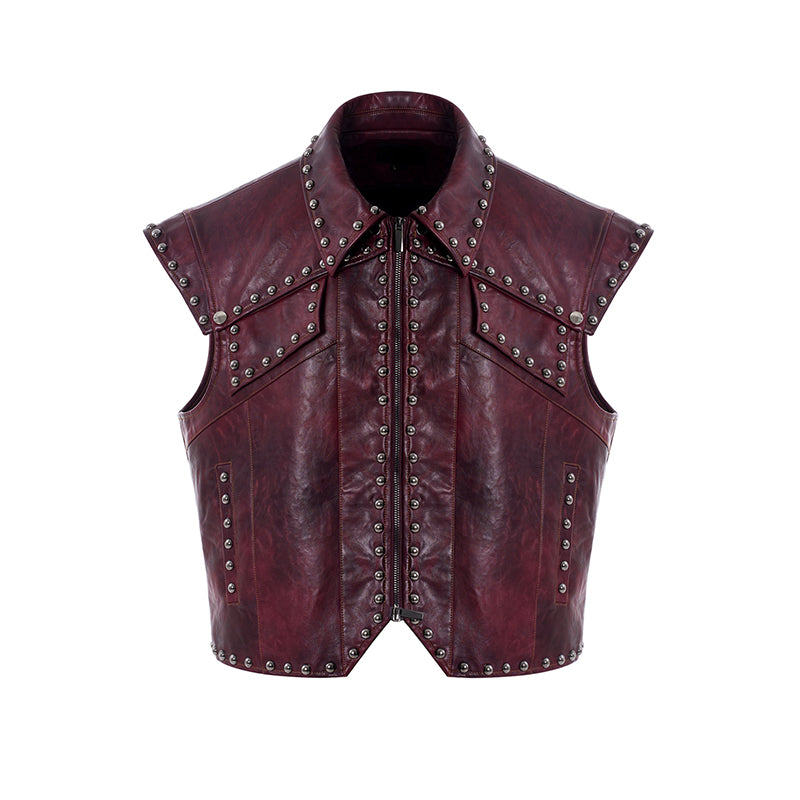 【24s Sep.】Studded Leather Vest ArtsKoreanMan
