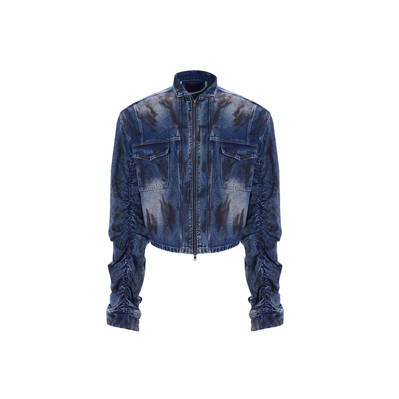 【24s Sep.】Wrinkled Short Denim Jacket ArtsKoreanMan