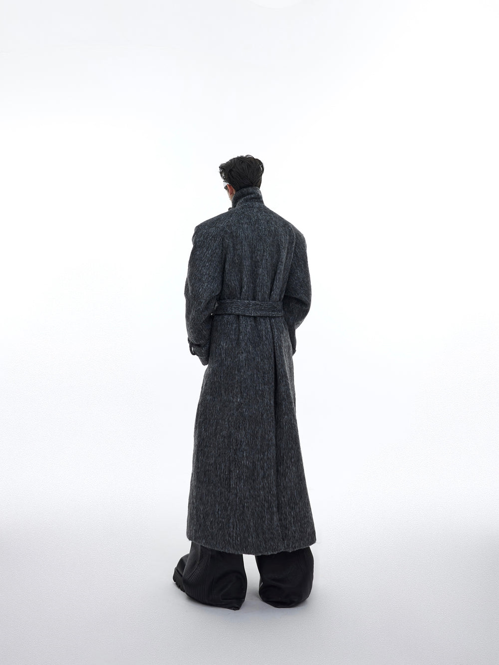 【23s November.】Double Layer Thickened Strappy Woolen Coat ArtsKoreanMan