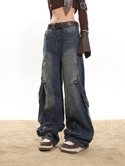 【24s January.】American Street Metal Buckle Washed Jeans ArtsKoreanMan