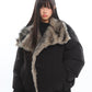 【24s Dec.】Retro Thickened Large Fur Collar Cotton Coat ArtsKoreanMan