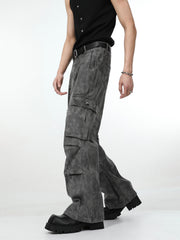 【24s Nov.】Pleated Rivet Vibe Pocket Cargo Jeans ArtsKoreanMan