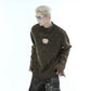 【24s Nov.】Metallic Hollow Raw Edge Design Knitted Sweater