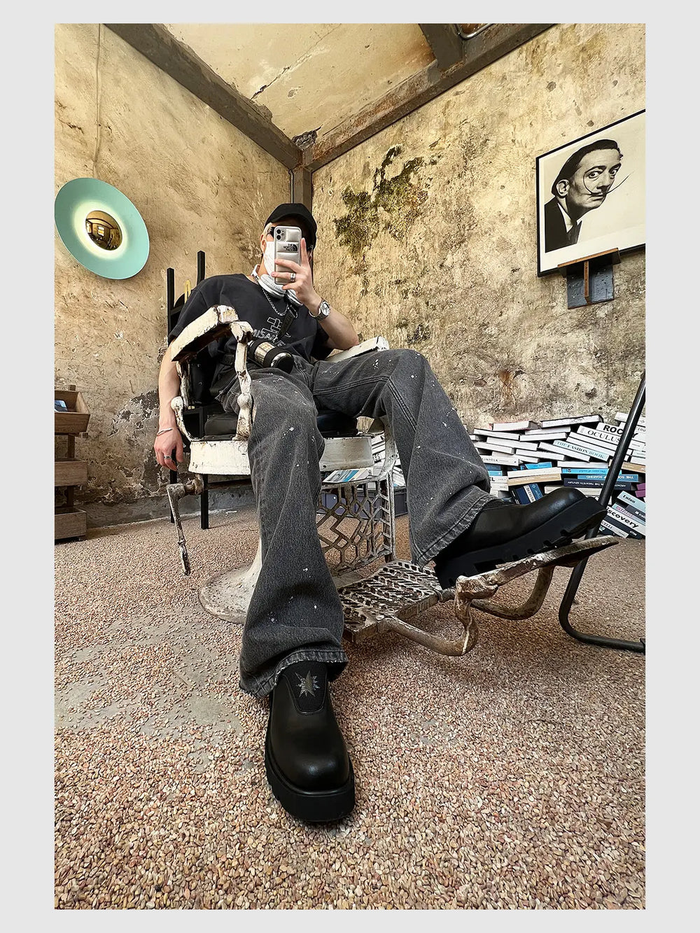 【New】Black Half Platform Shoes ArtsKoreanMan