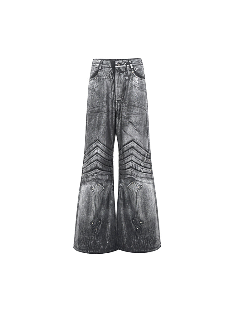 【25s Mar.】Silver Coated Deconstructed Jeans