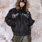 【24s Nov.】Fur Collar Leather Hooded Lace Lettering Cotton Jacket ArtsKoreanMan