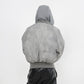 【24s January.】Deconstructed Distressed Fake Two-Piece Design Hooded Cotton Jacket