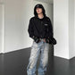 【24s Dec.】3D Digital Print Loose Straight Jeans