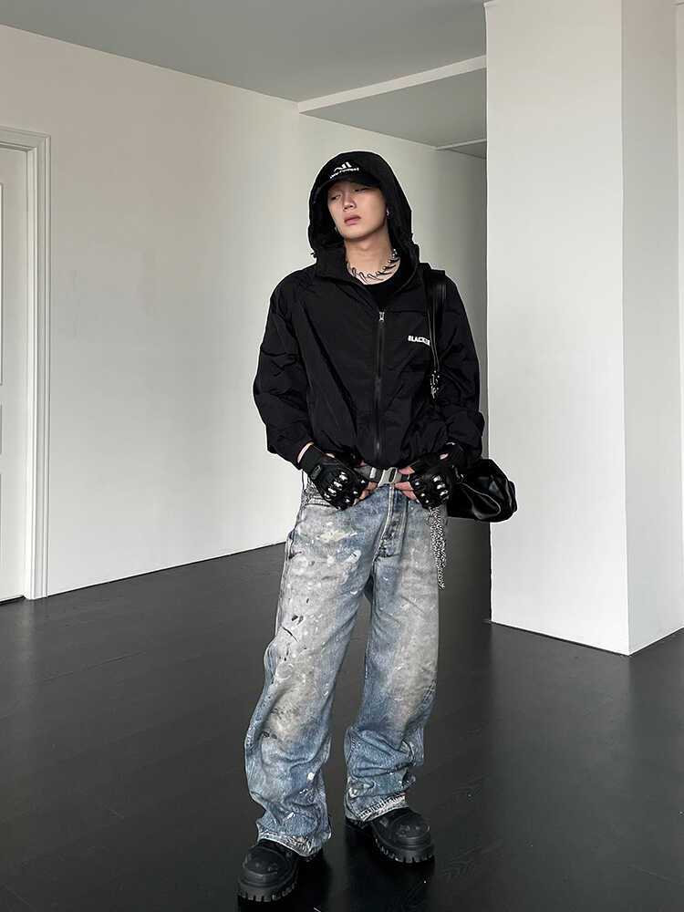 【24s Dec.】3D Digital Print Loose Straight Jeans ArtsKoreanMan