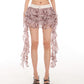 【24s June.】Romantic Retro Ruffled Ribbon Skirt