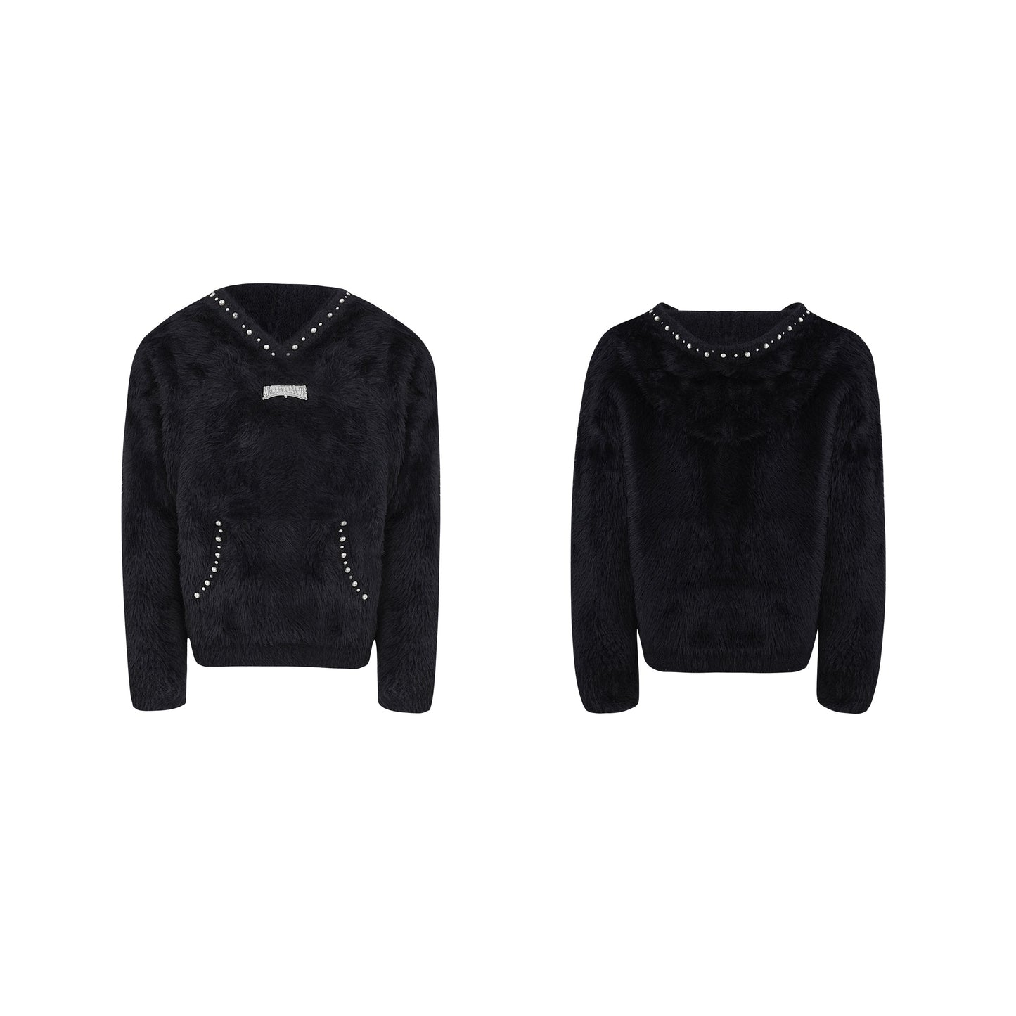 【25s Jan.】Faux Mink Pearl Embellished Sweater