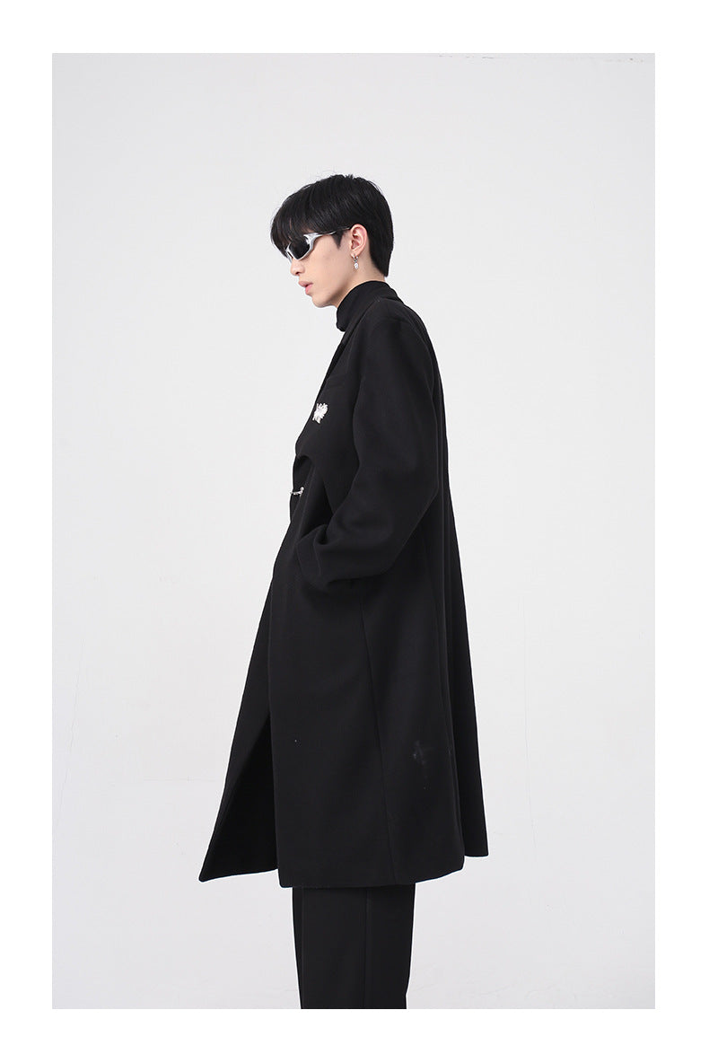 【24s Dec.】Thick Metal Button Mid-length Coat ArtsKoreanMan