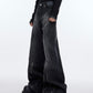 【23s November.】Washed Distressed Structured Line Jeans