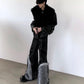 【25s Feb.】Large Fur Collar Leather Jacket