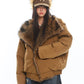 【24s Dec.】Retro Thickened Large Fur Collar Cotton Coat ArtsKoreanMan