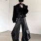 【25s Feb.】3D Silhouette Punk Large Pocket Leather Pants