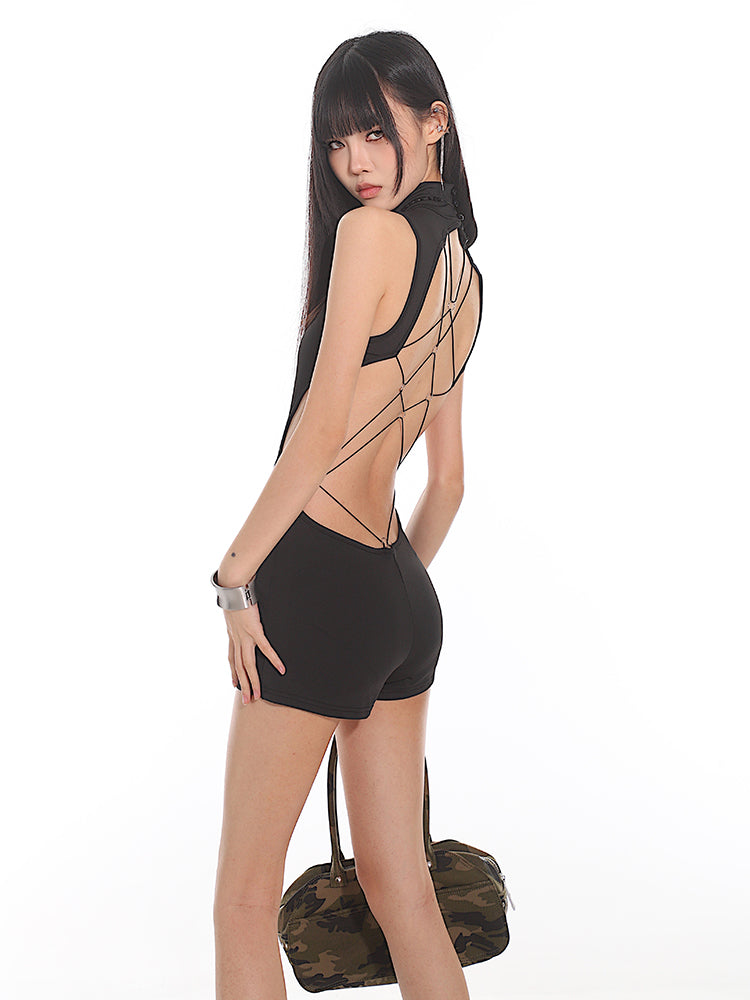 【24s Nov.】Cross-Back Slim Fit Jumpsuit ArtsKoreanMan