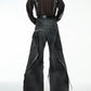 【25s Feb.】Retro Fringed Curved Knife Shaped Loose Jeans